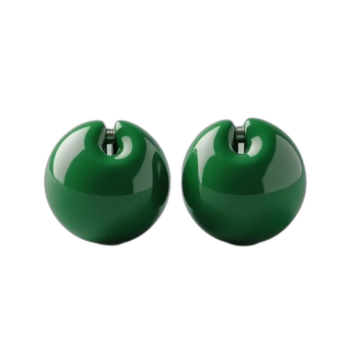 jewelry, 3d render, green, pair transparent PNG cut-out