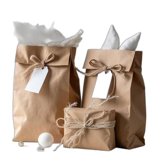 earth tones, diy, gift, bag transparent PNG cut-out