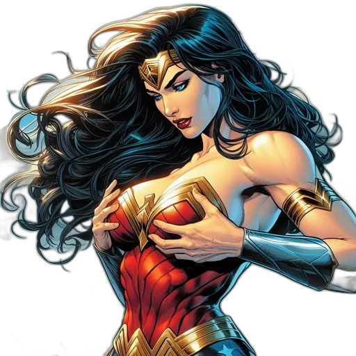 comic book art, concept art, fantasy art, vibrant transparent PNG cut-out