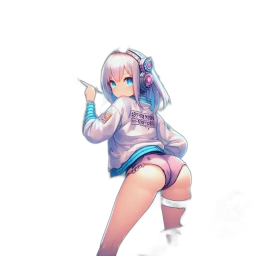 weapon, robot, jacket, staff transparent PNG cut-out