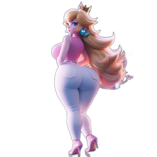 dress, creature, staff, hair transparent PNG cut-out