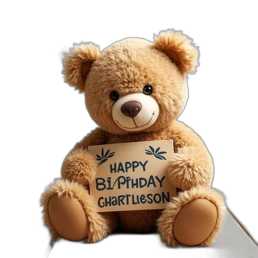 grandson, birthday, teddy, bear transparent PNG cut-out
