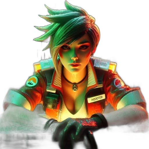 jacket, staff, face, robot transparent PNG cut-out