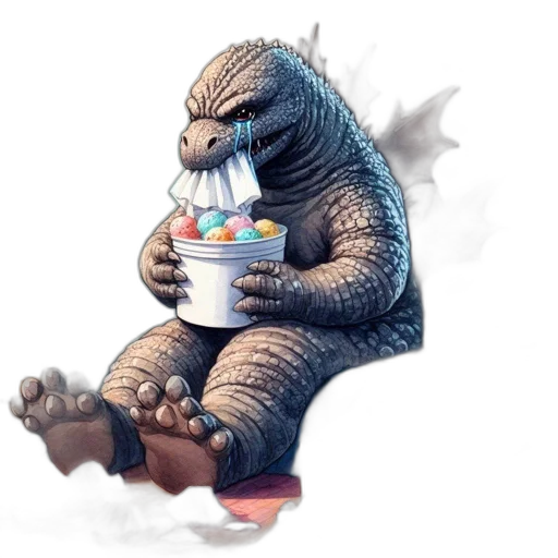 dragon, creature, food, robot transparent PNG cut-out