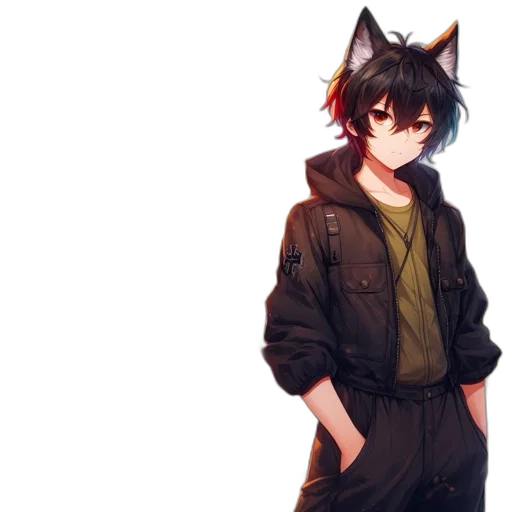 jacket, staff, animal, mask transparent PNG cut-out