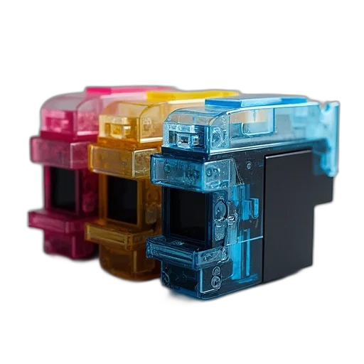 jewelry, 3d render, cyberpunk, colorful transparent PNG cut-out