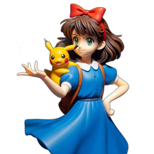 dress, staff, animal, 3d render transparent PNG cut-out