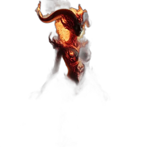 dragon, creature, staff, mask transparent PNG cut-out