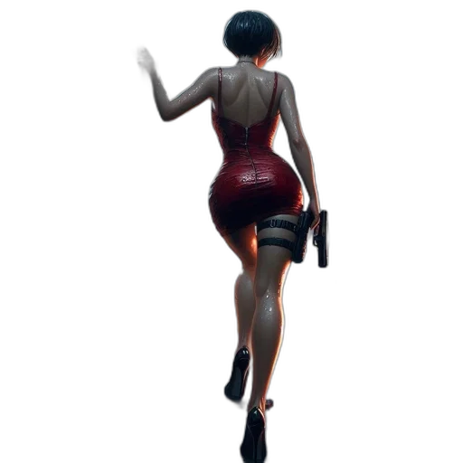 dress, staff, concept art, 3d render transparent PNG cut-out
