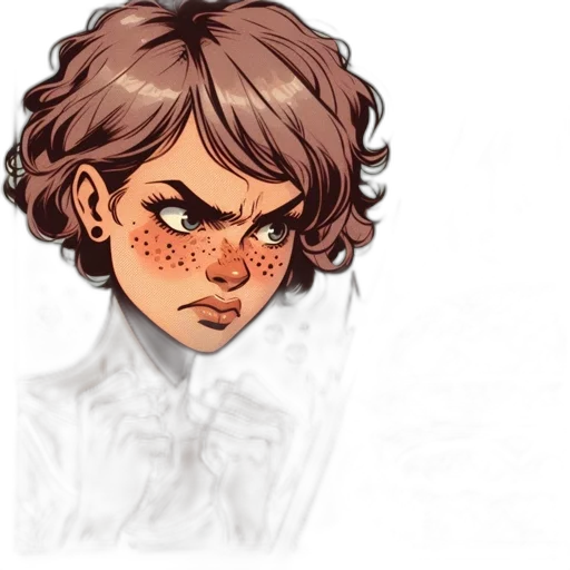 face, concept art, watercolor, pixel art transparent PNG cut-out