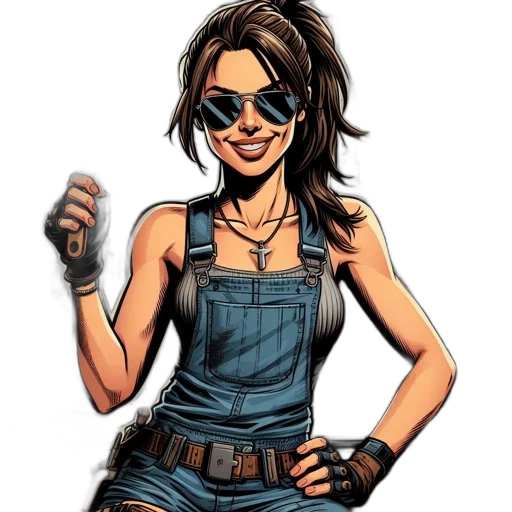 comic book art, cartoon, concept art, pixel art transparent PNG cut-out