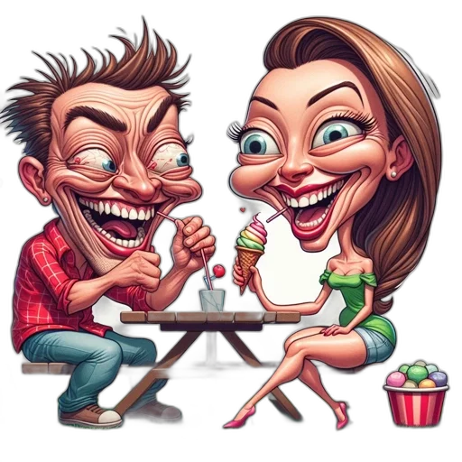 cartoon, photorealistic, concept art, two transparent PNG cut-out