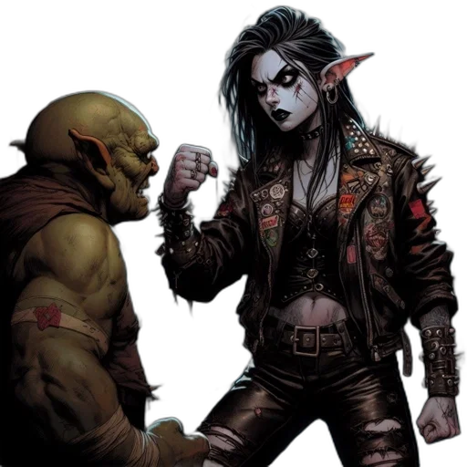 comic book art, concept art, fantasy art, urban transparent PNG cut-out
