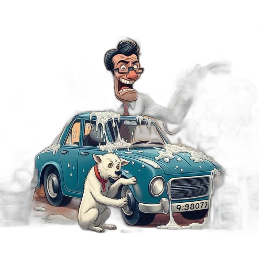 car, concept art, cartoon, comic book art transparent PNG cut-out