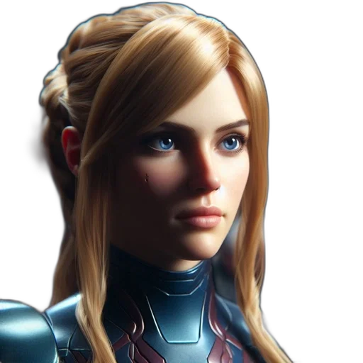 face, robot, concept art, 3d render transparent PNG cut-out