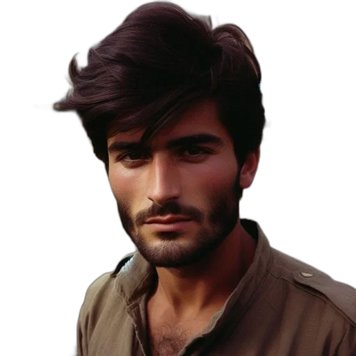 hair, face, animal, staff transparent PNG cut-out