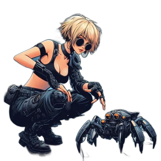 creature, weapon, concept art, cyberpunk transparent PNG cut-out