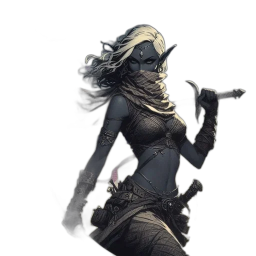 mask, dress, staff, weapon transparent PNG cut-out