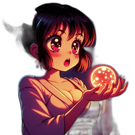anime, pixel art, concept art, vaporwave transparent PNG cut-out