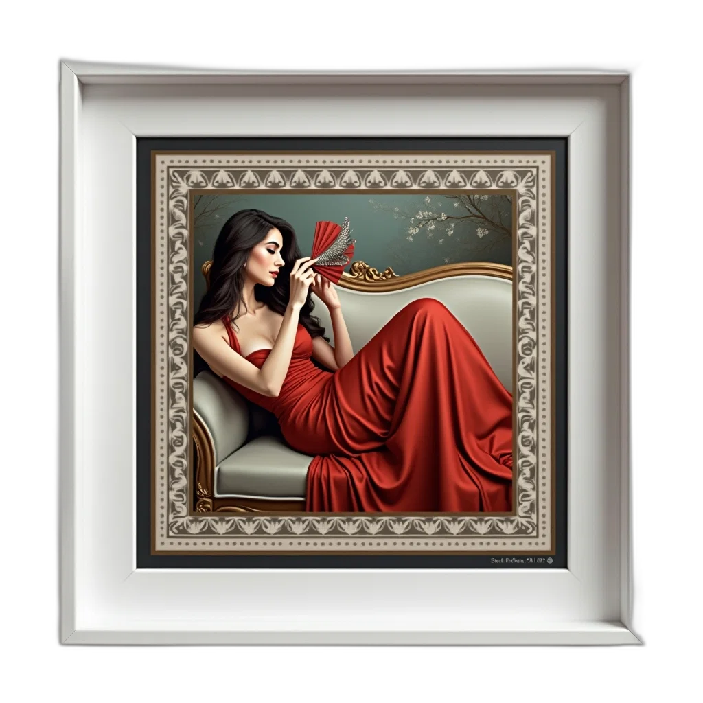 jewelry, furniture, dress, oil painting transparent PNG cut-out