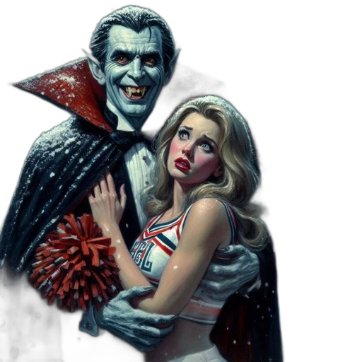 comic book art, concept art, outer space, vampire-like transparent PNG cut-out