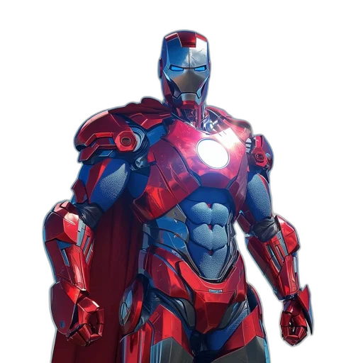 robot, concept art, comic book art, 3d render transparent PNG cut-out