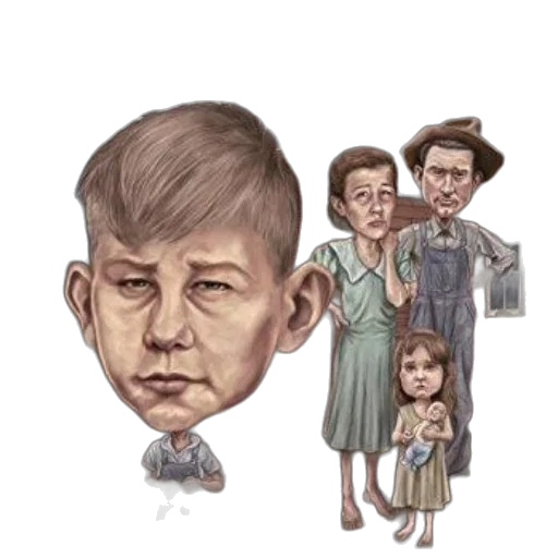 face, concept art, cartoon, photorealistic transparent PNG cut-out