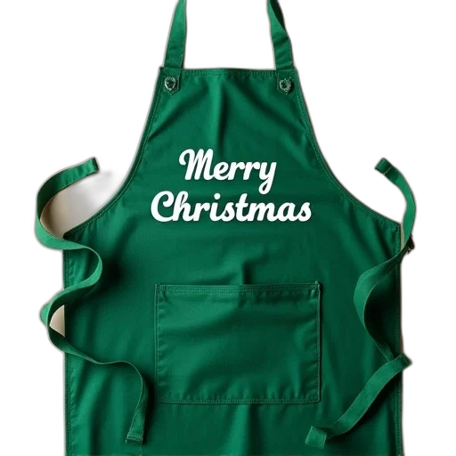 green, apron, word, merry transparent PNG cut-out