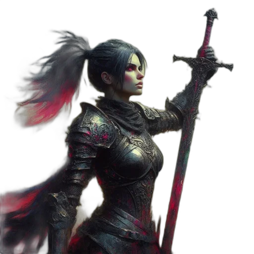 sword, staff, weapon, fantasy art transparent PNG cut-out