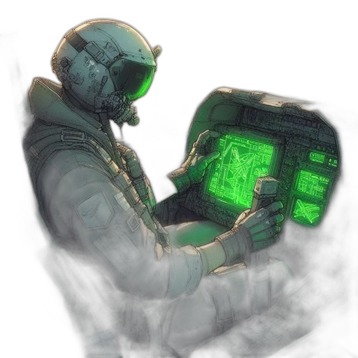 robot, jacket, weapon, mask transparent PNG cut-out