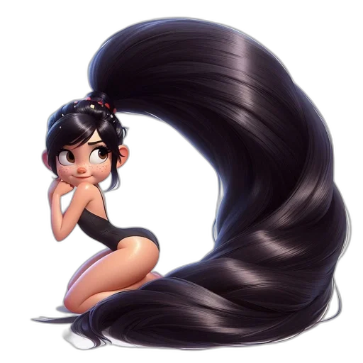 hair, concept art, fantasy art, cartoon transparent PNG cut-out