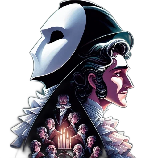 mask, face, crown, comic book art transparent PNG cut-out
