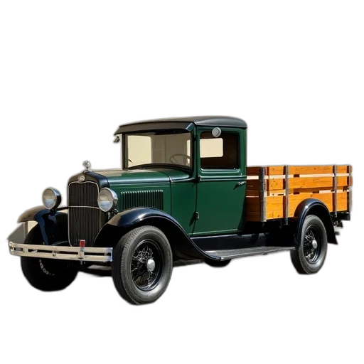 car, 3d render, vintage, pickup transparent PNG cut-out