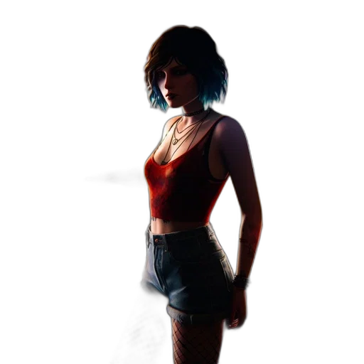 dress, face, jacket, weapon transparent PNG cut-out
