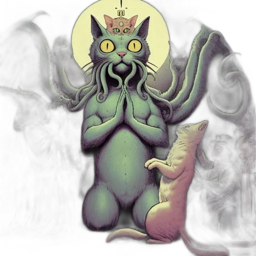 creature, crown, dragon, staff transparent PNG cut-out