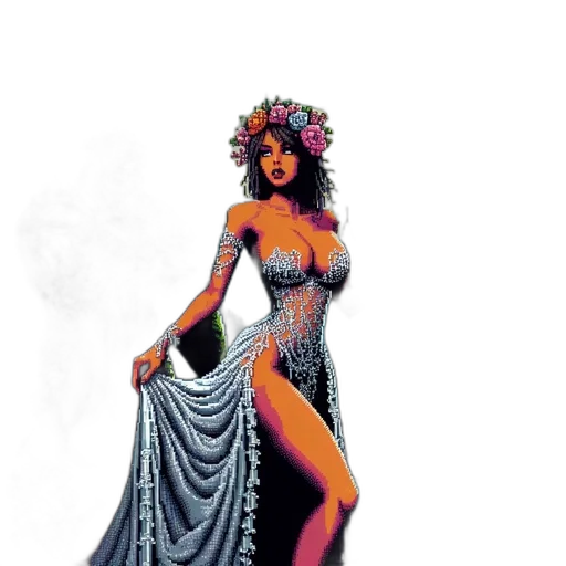 dress, fantasy art, concept art, comic book art transparent PNG cut-out