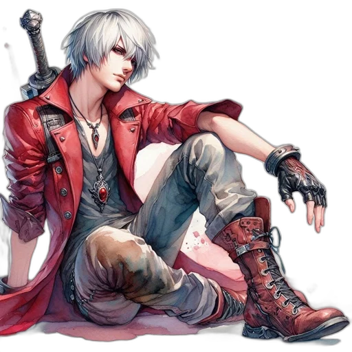 jacket, weapon, concept art, fantasy art transparent PNG cut-out