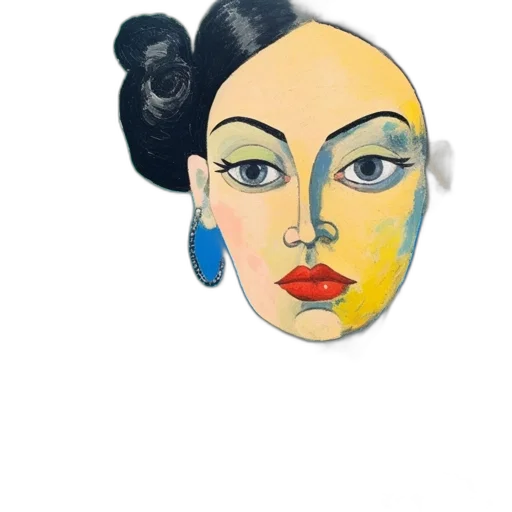 face, mask, jewelry, photorealistic transparent PNG cut-out