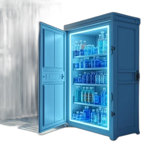 furniture, bottle, 3d render, concept art transparent PNG cut-out