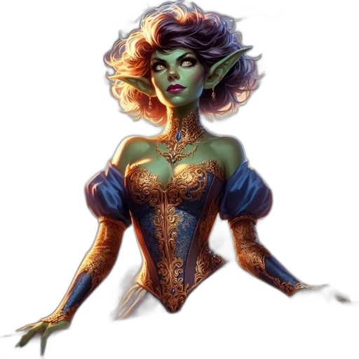 dress, fantasy art, concept art, comic book art transparent PNG cut-out