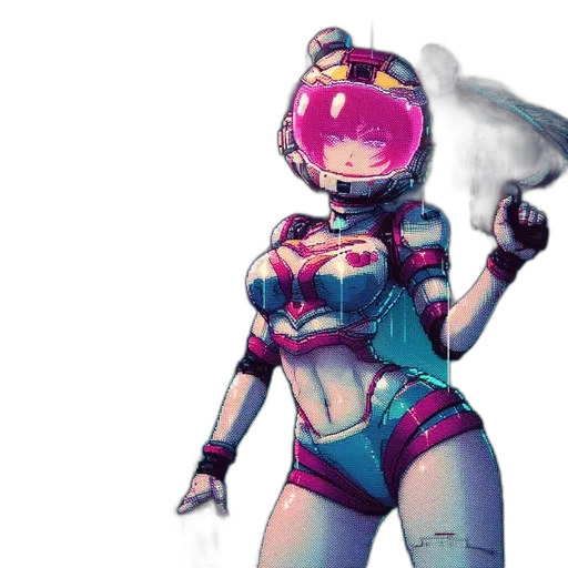 robot, concept art, cyberpunk, comic book art transparent PNG cut-out