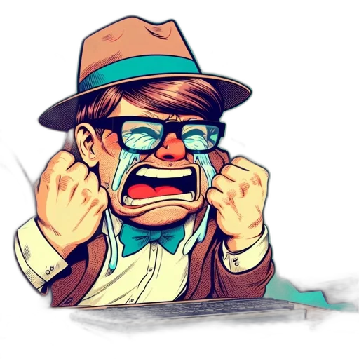 hat, staff, face, comic book art transparent PNG cut-out