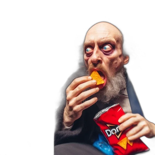 food, creature, face, photorealistic transparent PNG cut-out