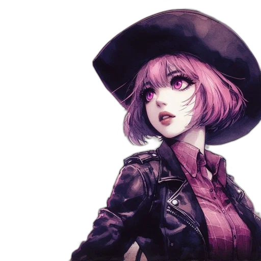 hat, jacket, weapon, face transparent PNG cut-out