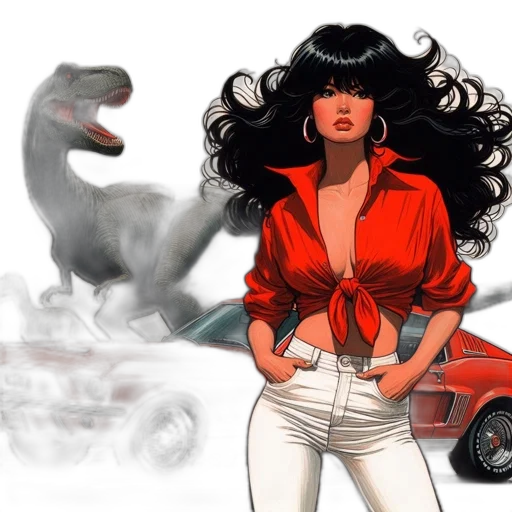 car, concept art, comic book art, fantasy art transparent PNG cut-out