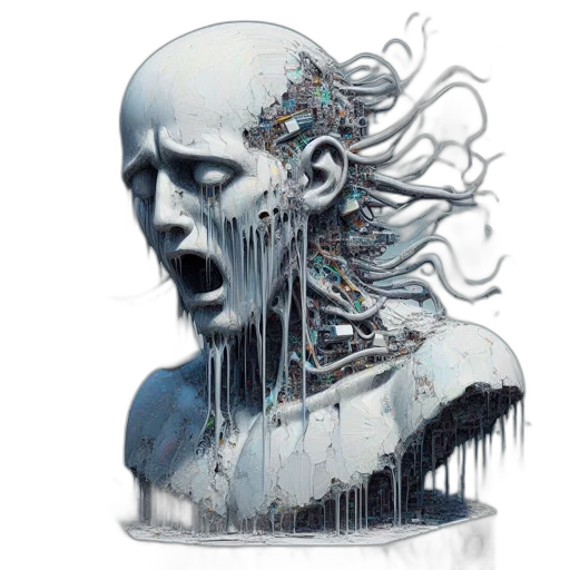 robot, face, mask, creature transparent PNG cut-out