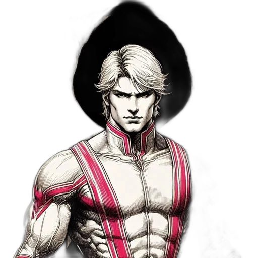 jacket, sword, comic book art, concept art transparent PNG cut-out