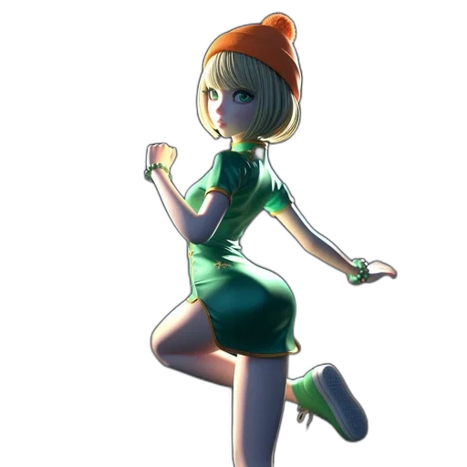 dress, staff, robot, creature transparent PNG cut-out