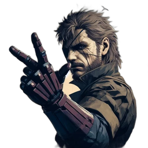 weapon, face, concept art, comic book art transparent PNG cut-out
