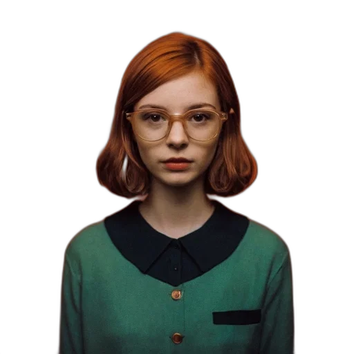 face, jacket, dress, hair transparent PNG cut-out